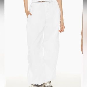 Aritzia Tna Aviator Parachute Pant in white